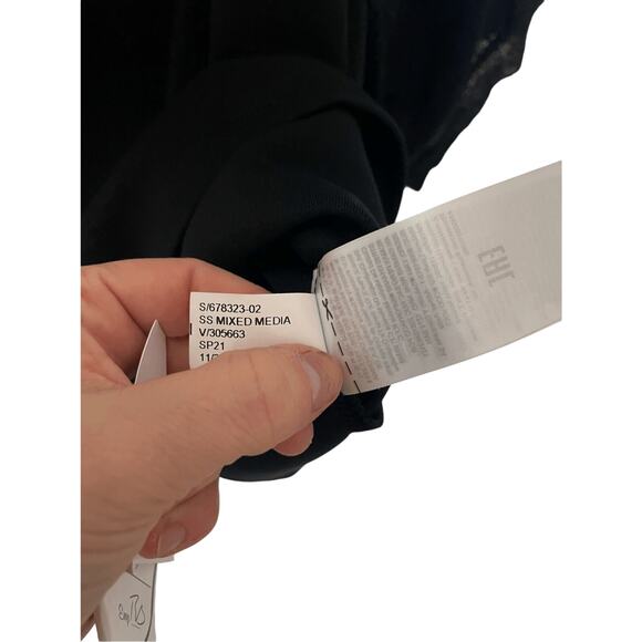 NWT Short Sleeve Mesh XS Banana Republic Top Grunge Emo Whimsy Goth Corporate - Picture 6 of 6